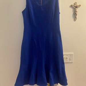 Calvin Klein Elegant Blue Sleeveless Dress